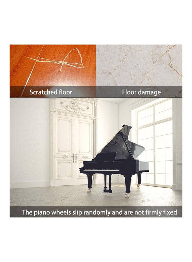 NIBEMINENT 4-Piece Non-Slip Upright Piano Leg Caster for Floor Protection - Image 2