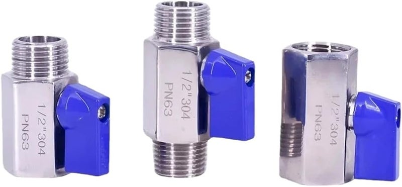 Stainless Steel Sanitary Ball Valve 1 2 Inch Female To Male BSP NPT Homebrew - Image 2