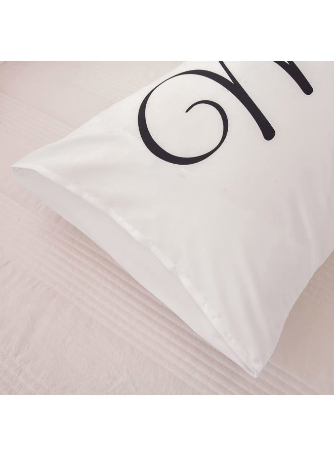 NTBED Couples Pillowcases Queen King Pillow Covers, Wedding Gifts 19''x29'' White 43235-172683 - Image 5