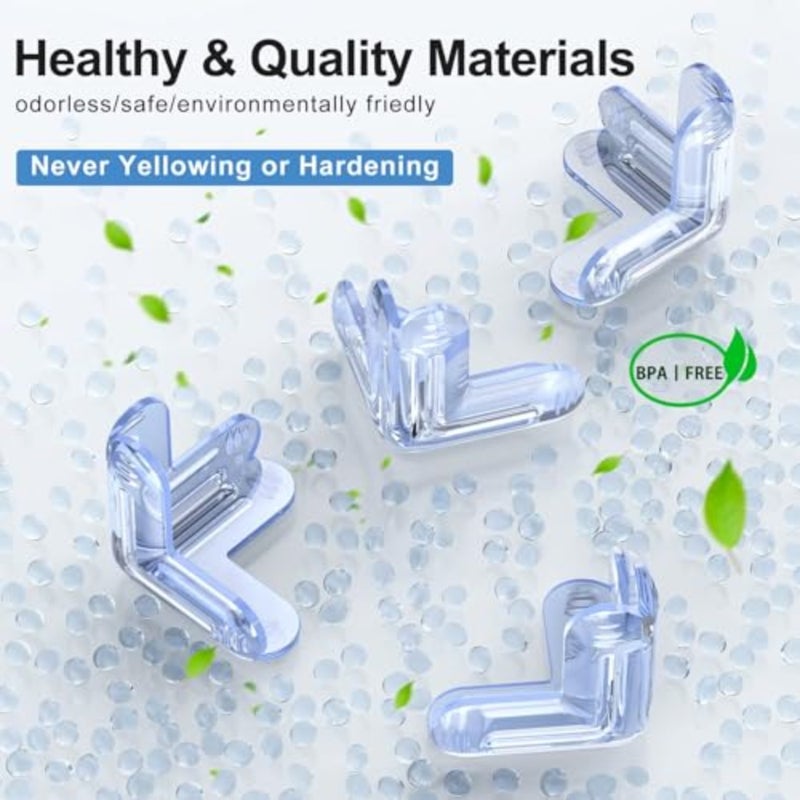 Corner Protector Baby, 8 Pcs Table Corner Protectors, Protectors Baby Proof Furniture Corner and Edge Safety Bumpers, Clear Baby Proofing Bumper Cushion, for Table Furniture Sharp Corners - Image 4