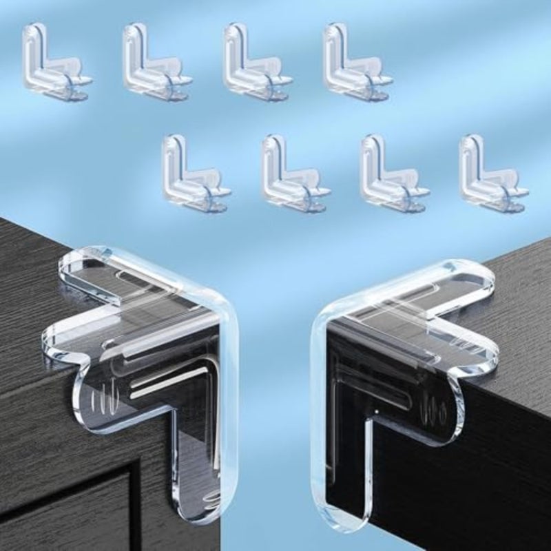 Corner Protector Baby, 8 Pcs Table Corner Protectors, Protectors Baby Proof Furniture Corner and Edge Safety Bumpers, Clear Baby Proofing Bumper Cushion, for Table Furniture Sharp Corners - Image 1