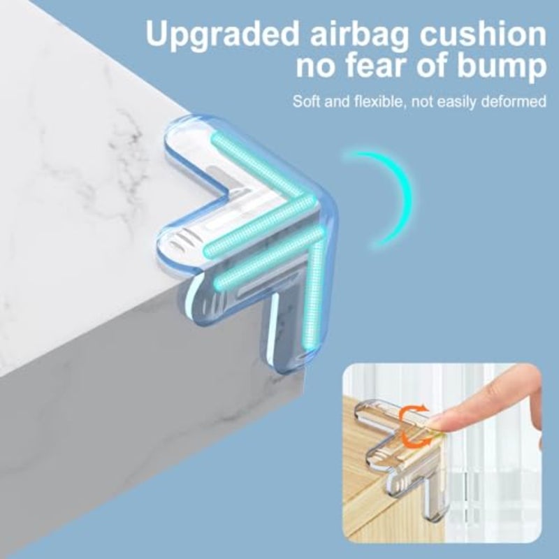Corner Protector Baby, 8 Pcs Table Corner Protectors, Protectors Baby Proof Furniture Corner and Edge Safety Bumpers, Clear Baby Proofing Bumper Cushion, for Table Furniture Sharp Corners - Image 3