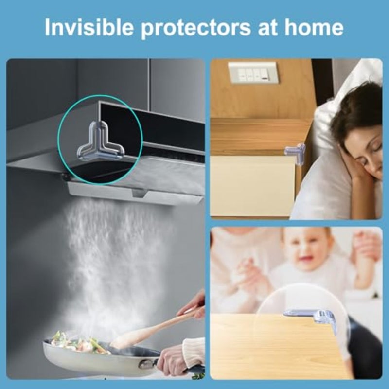 Corner Protector Baby, 8 Pcs Table Corner Protectors, Protectors Baby Proof Furniture Corner and Edge Safety Bumpers, Clear Baby Proofing Bumper Cushion, for Table Furniture Sharp Corners - Image 2