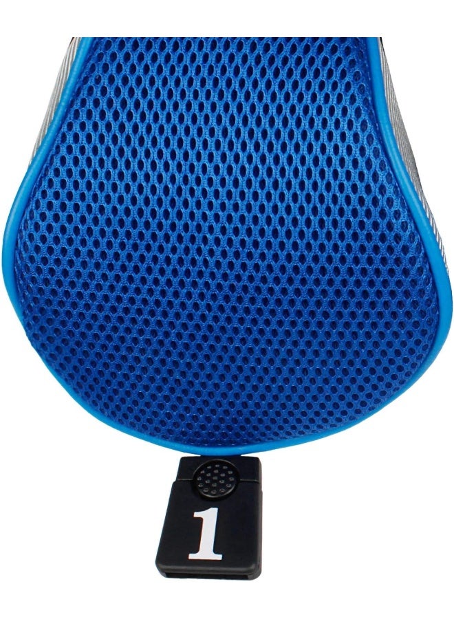 Andux 5pcs/Set Golf 460cc Driver Fairway Wood Club Head Covers Long Neck Blue - Image 3