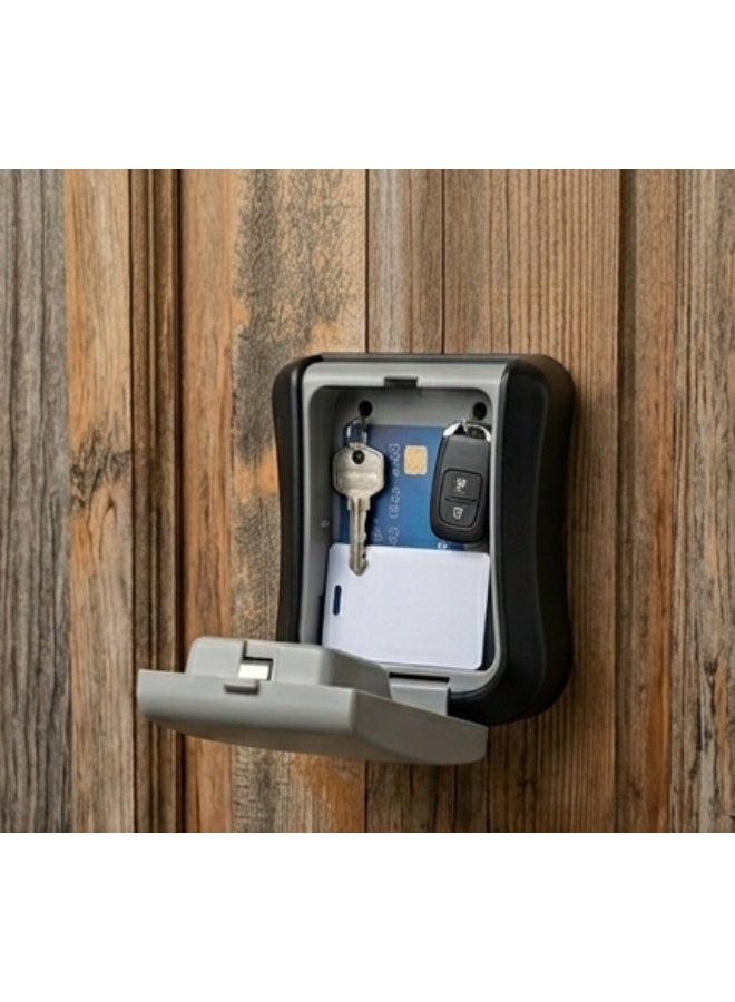 Durable Wall-Mounted Key Safe with 4-Digit Combination Lock – Weather-Resistant Security Lock Box for Storing House Keys, ID Cards, Access Badges, and Car Keys. - Image 2
