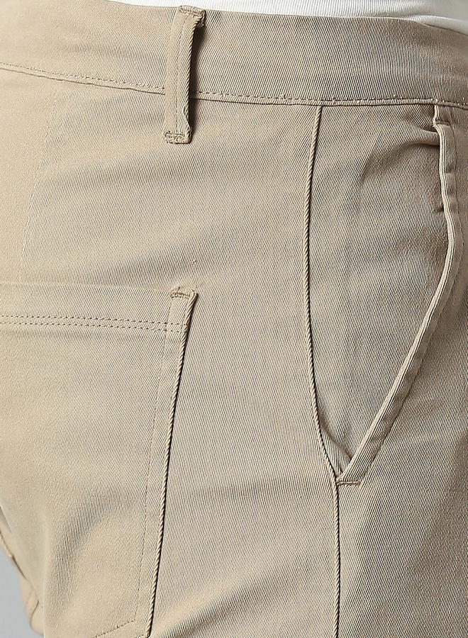 Dennis Lingo Men's Walnut Tapered Fit Cargo Trousers - Cotton, Stylish, Full-Length  - Image 2