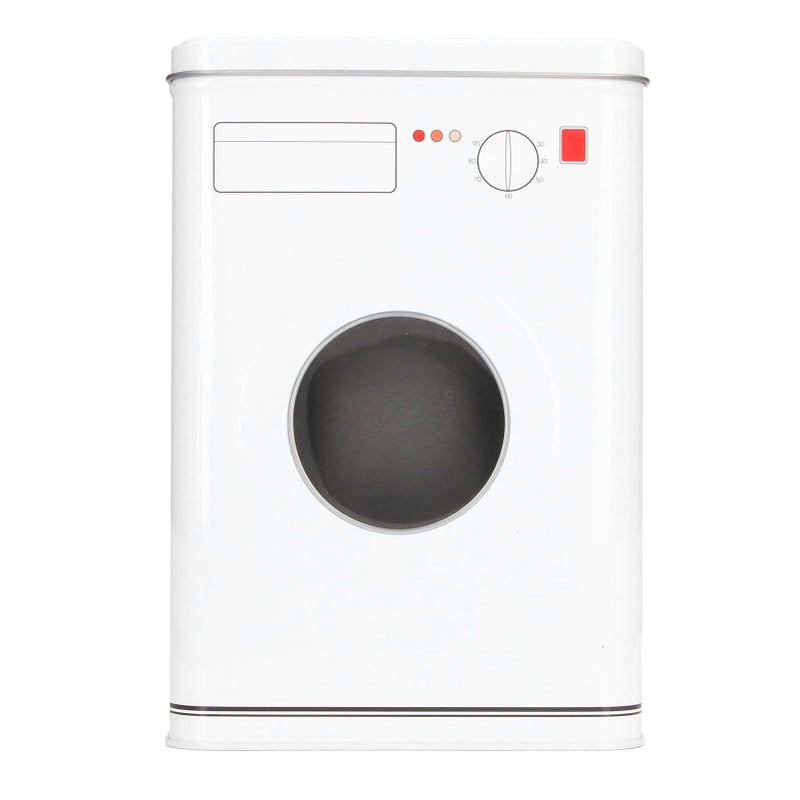 Laundry Powder Container Tinplate Large Capacity Simple Laundry Bead Storage Box Container With Handle White - Image 1