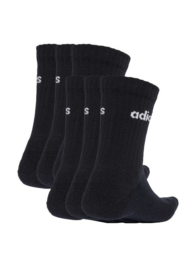 Adidas Linear Crew Socks Cushioned Socks 6 Pair Pack - Image 2