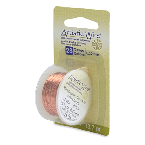 Artistic Wire, 28 Gauge Uncoated Bare Copper Craft Wire, 15 yd - Image 1
