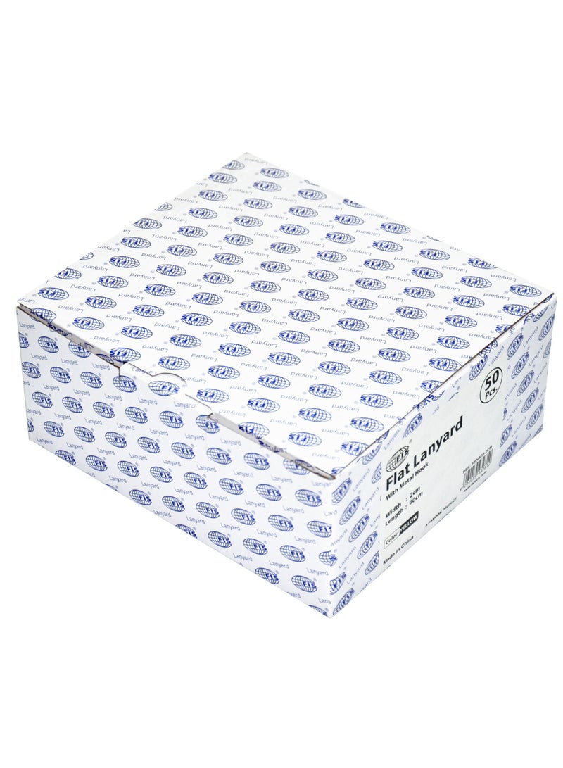 FIS Pack of 50 Pieces Flat Lanyard Badge Holder With Hook Yellow - Image 3