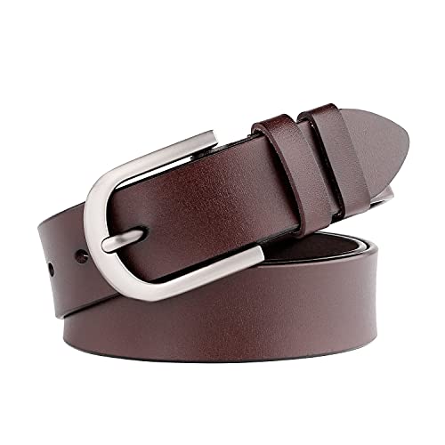 WHIPPY Coffee Genuine Leather Dress Belts for Women Fashion Western Designer Belts,03-coffee,Suit Pant Size 28inch-34inch - Image 1