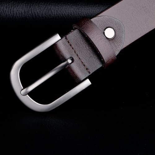 WHIPPY Coffee Genuine Leather Dress Belts for Women Fashion Western Designer Belts,03-coffee,Suit Pant Size 28inch-34inch - Image 2