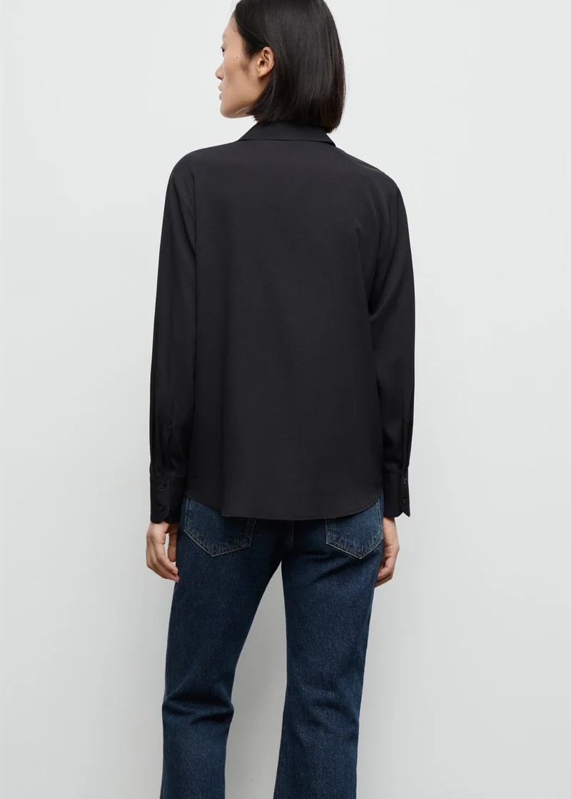 Mango Man Fluid long-sleeved blouse