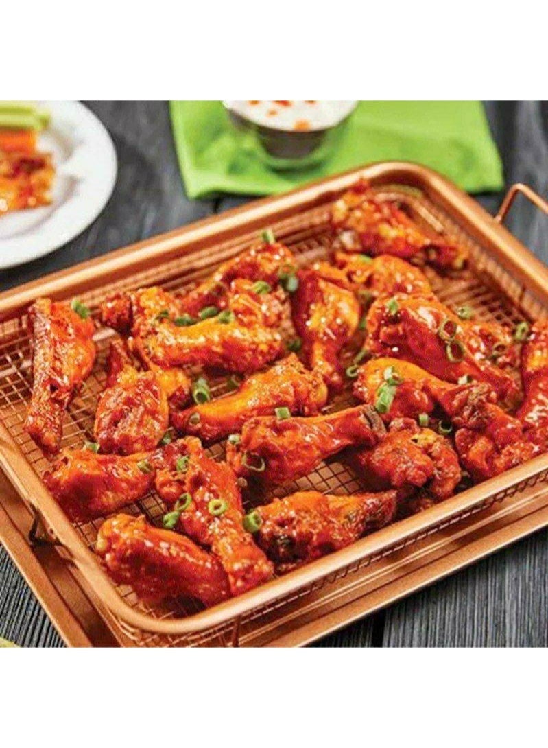 2-in-1 Roasting Pan with Built-in Drainer – Large Rectangular Design for Smart Food Preparation and Fat Draining - Image 2