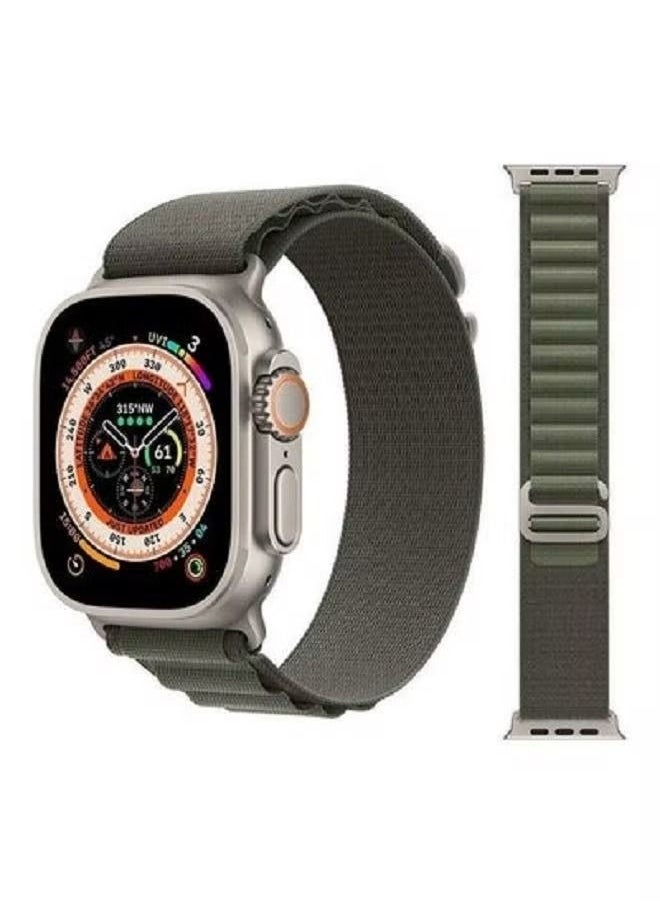 IAF - 2Pack for Apple Watch Alpine Loop Band 49mm/45mm/44mm Nylon Woven Sport Strap Compatible with iWatch Series 8/Ultra/7/SE/6/5/4 White/Green - Image 1