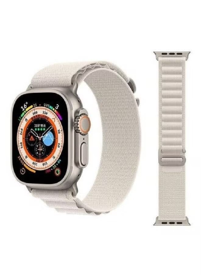 IAF - 2Pack for Apple Watch Alpine Loop Band 49mm/45mm/44mm Nylon Woven Sport Strap Compatible with iWatch Series 8/Ultra/7/SE/6/5/4 White/Green - Image 1