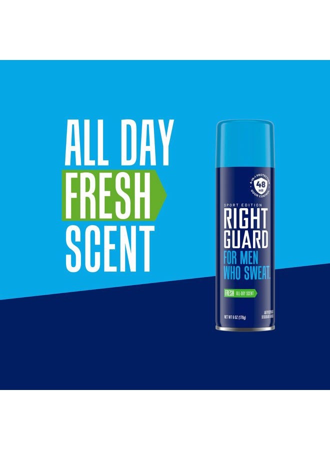 Right Guard Sport Fresh Scent Antiperspirant & Deodorant Spray - 4-in-1 Protection Spray Deodorant For Men, Blocks Sweat, 48-Hour Odor Protection, Quick-Drying, & Long-Lasting, 6oz - Image 4