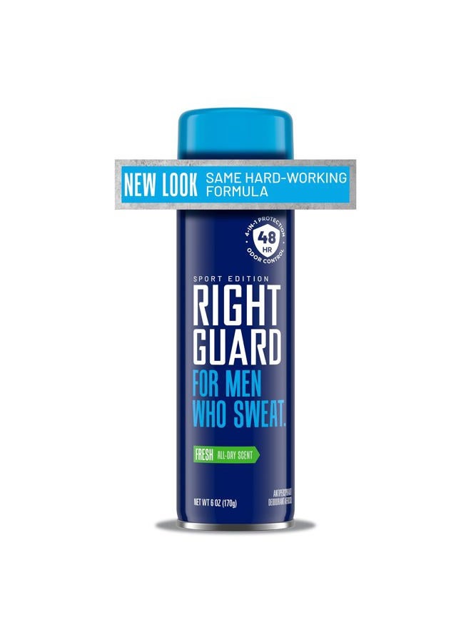 Right Guard Sport Fresh Scent Antiperspirant & Deodorant Spray - 4-in-1 Protection Spray Deodorant For Men, Blocks Sweat, 48-Hour Odor Protection, Quick-Drying, & Long-Lasting, 6oz - Image 1