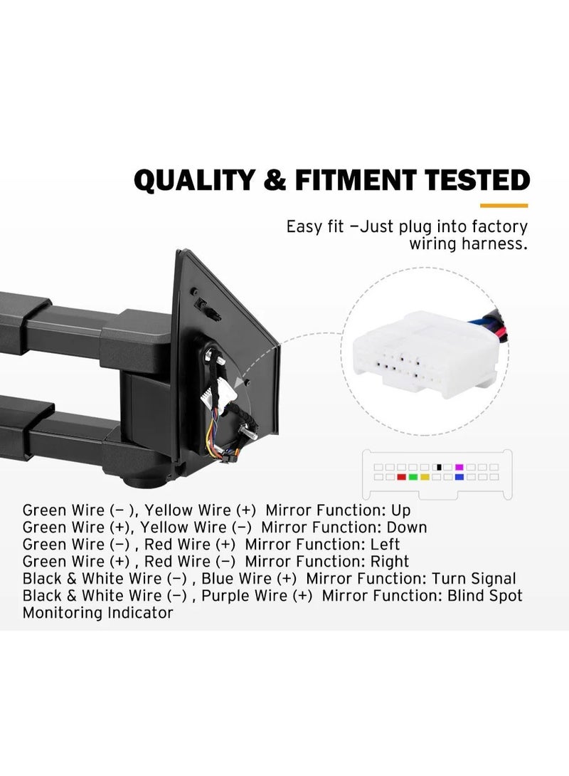SAN HIMA Extendable Towing Mirrors for Toyota Landcruiser 200 Series 2007 to 2021 - Image 2