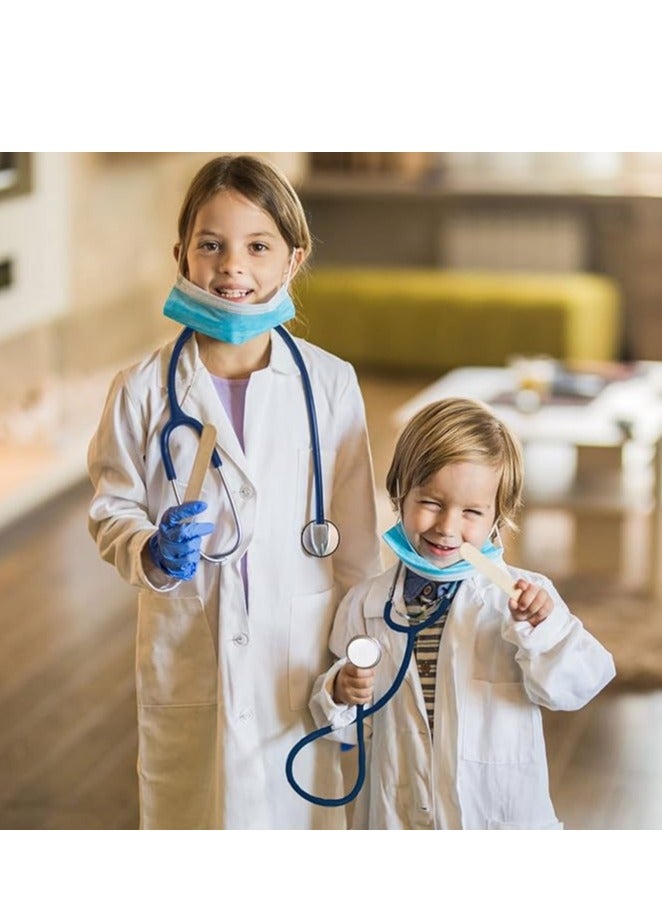 Doctor Costume Kids, Lab Coat for Kids with Working Stethoscope and ID Card,Doctor Scientist Costume for Boy Girl  - Image 2