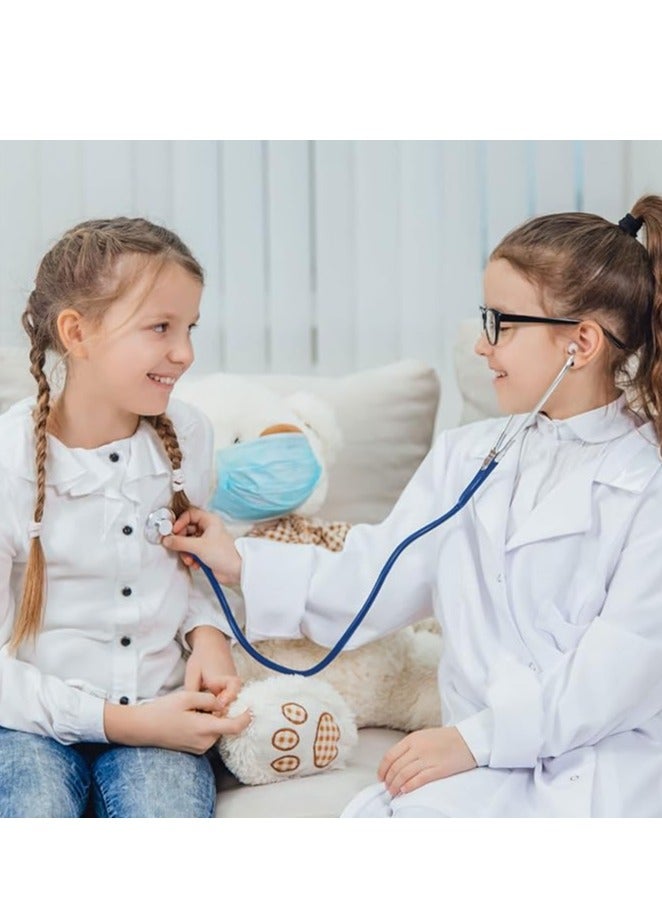 Doctor Costume Kids, Lab Coat for Kids with Working Stethoscope and ID Card,Doctor Scientist Costume for Boy Girl  - Image 4