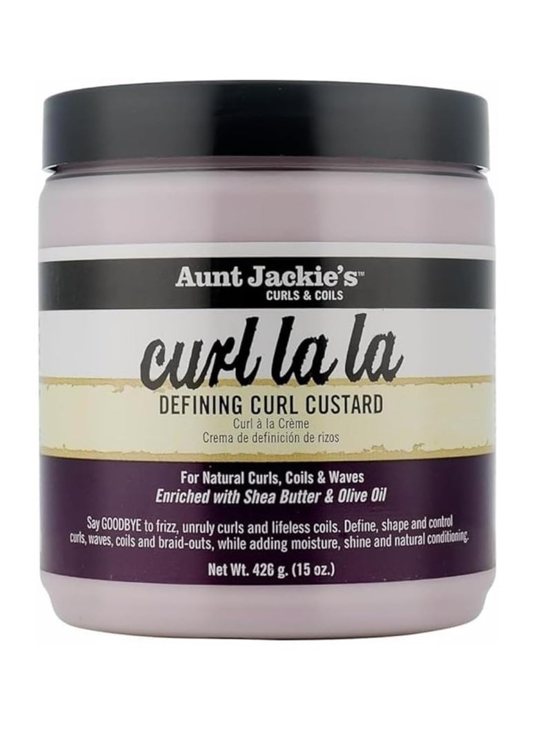 Aunt Jackie's - Aunt Jackie’s Curl La La Defining Curl Custard – Shape, Define & Hydrate Curls (15 oz) - Image 1