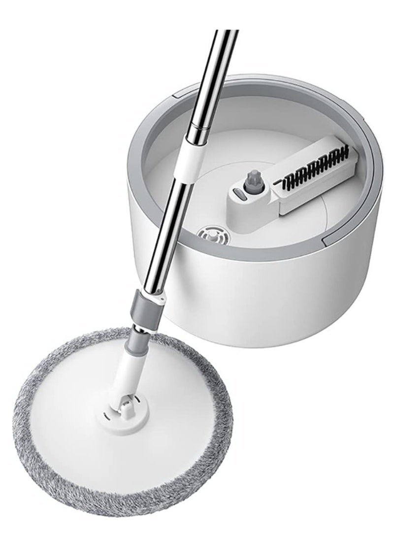 Generic - Rotary Squeeze Mop and Bucket Microfiber Mop Pads Hand Free Wringing Floor Clean Mop with 2 Pads - Image 1