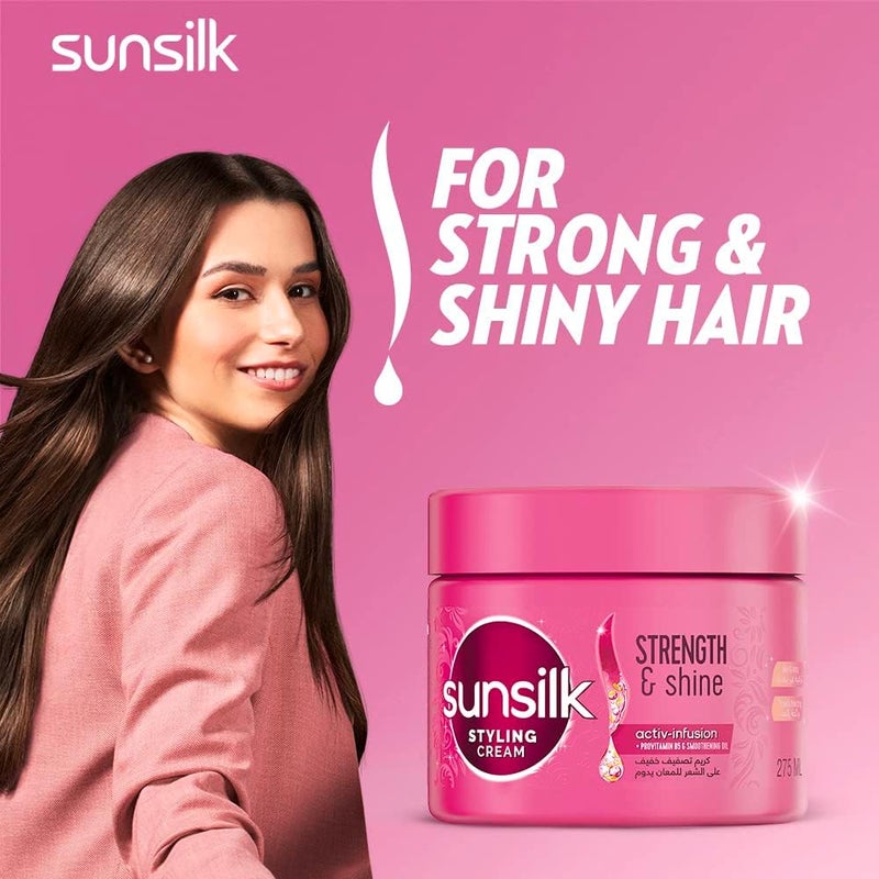 SUNSILK Hair Cream For Strength & Shine With Pro Vitamin B5 & Natural Smoothening Oils, 275 ML - Image 4