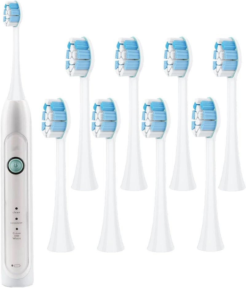 WUNIAK 8 Pack Replacement Toothbrush Heads for Philips Sonicare 6500,Soft Bristles Electric Refills, Deep Cleaning Snap-On Compatible, White - Image 1