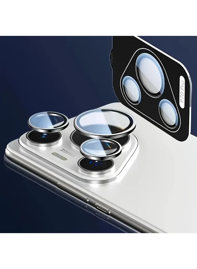 Silvery Camera Lens Protector for Huawei P70 Pro P80 Tempered Glass Scratch Resistant - Image 4