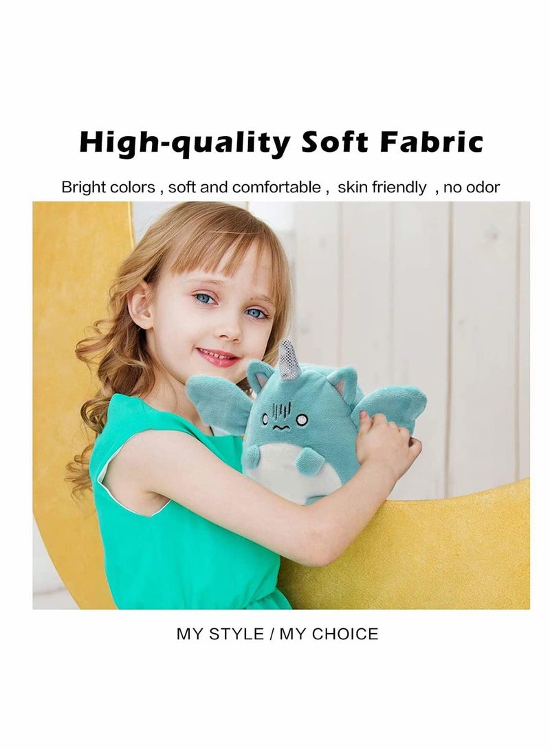KASTWAVE Reversible Plush Toys, Plushies Whale Unicorn Plush Vivid Expression Cat Mood Plushie Stuffed for Adult Kids Girl Boy Birthday Gift - Image 2