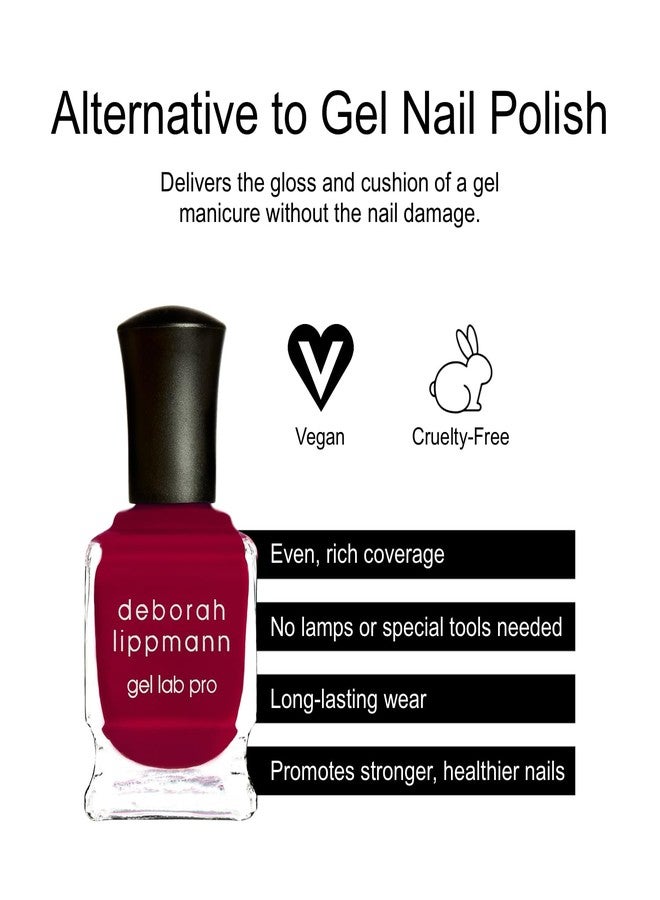 Deborah Lippmann Gel Lab Pro Nail Polish Treatment Enriched for Health, Wear, and Shine No Animal Testing, 21 Free, Vegan Red and Purple Colors - Image 3