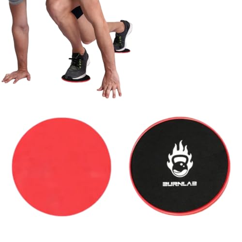Burnlab Core Sliders (Set of 2) - Dual Sided, Smooth Gliding Discs - for Abs, Back, and Leg - Stregthen Abs & Improve Balance at Gym or Home - Ideal for Men and Women - Image 1
