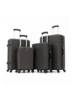 GIORDANO Giordano Hardside Luggage Trolley Bag 4 Pieces set,Grey (S-20,M-24,L-28,XL-32 Inch)  - Image 1