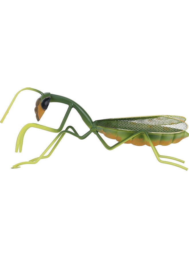 NIBEMINENT Iron Mini Praying Mantis Wall Ornament Green/Black 28 x 9.5 13.5cm - Image 2
