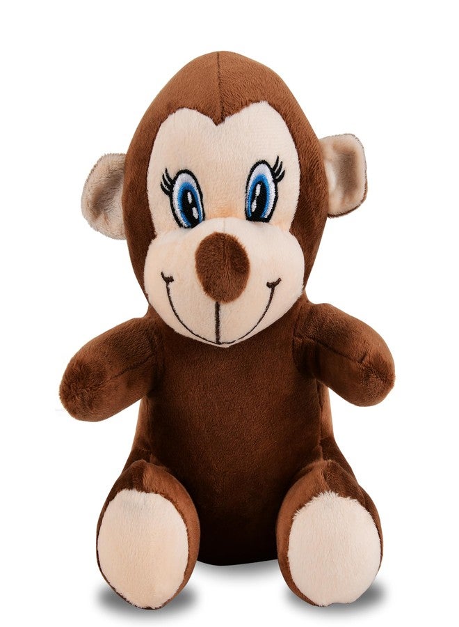 Fun4you Monkey Plush Toy - Soft Stuffed Animal for Kids, Cute Monkey Stuffed Toy, Soft Cuddly Gift for Baby Boys & Girls, Plush Toy for Playtime Fun (Brown, 25 cm) - Image 1