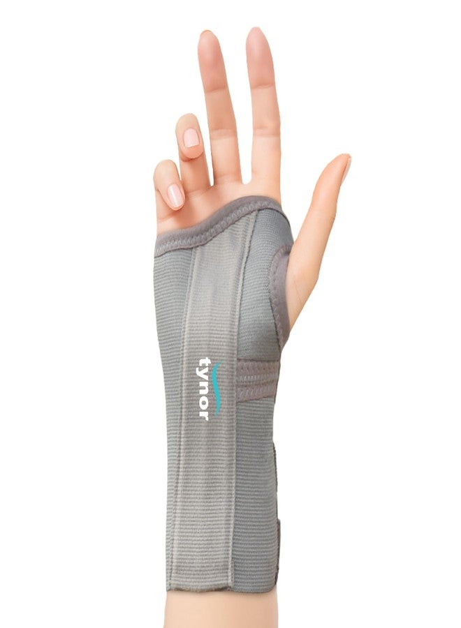 TYNOR Elastic Wrist Splint, Grey, Right, Small, 1 Unit - Image 1