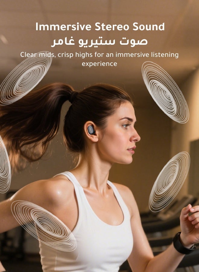 يو جرين سماعات أذن لاسلكية من دوتس، سماعات بلوتوث، جودة صوت عالية، بلوتوث 6.0 لاتصال مستقر، تقنية إلغاء الضوضاء AI ENC، عمر بطارية طويل يصل إلى 35 ساعة، سهولة الاقتران، مقاومة للماء بمعيار IPX5 500 mAh - Image 5