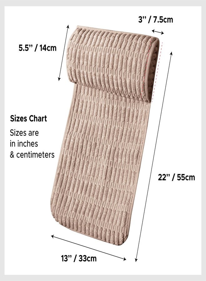 WdFour Headrest Memory Pillow, Support Cushions for Neck, Back or Foot for Sofas, Recliners, Office Chairs, Massage Chairs for Neck Pain Relief and Cervical Support(Khaki, 13" Wx2.7 D). - Image 2