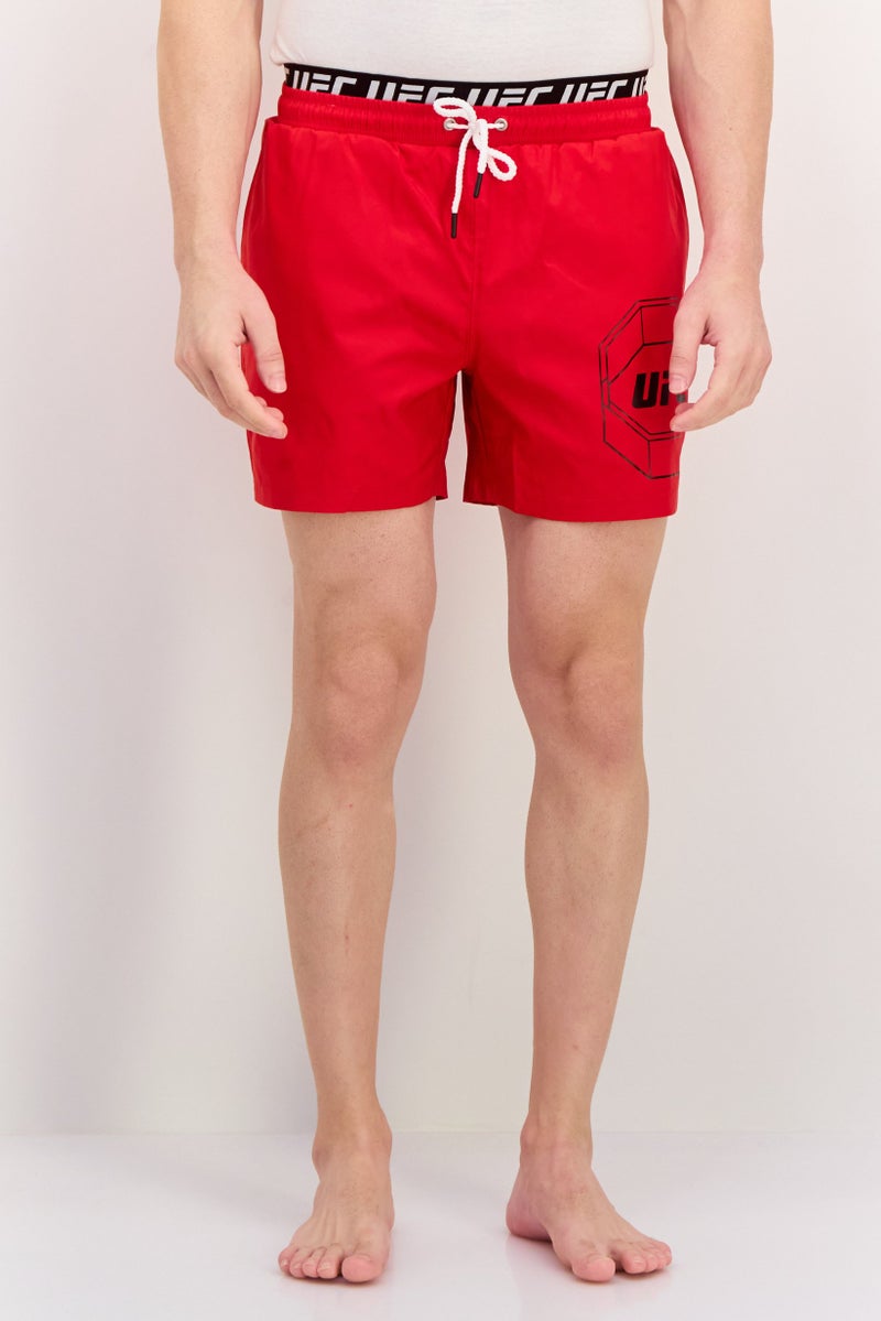 Ufc Men Brand Logo Board Shorts, Red - Image 1
