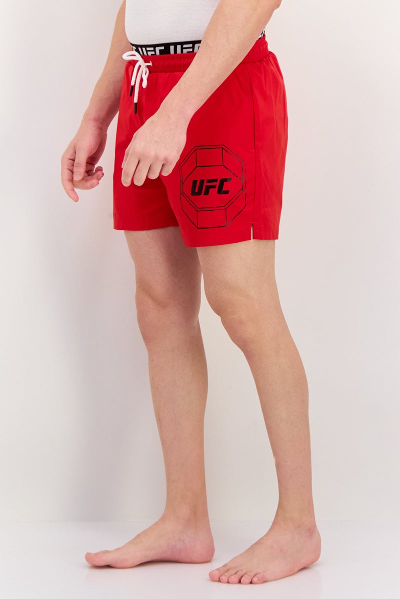 Ufc Men Brand Logo Board Shorts, Red - Image 3