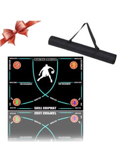 Excefore Basketball Footwork Mat Portable Indoor silent asketball training equipmentm AntiSlip Agility Footstep Training Mat Agility Training Equipment for All Levels Improve Speed Strength Coordination  - Image 1