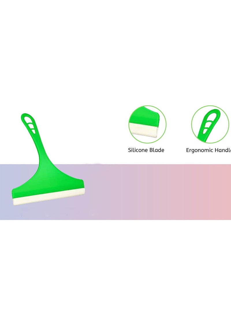 زوريني طقم ممسحة زجاج مطبخ ممسحة زجاج 3 ممسحة زجاج متعدد الأغراض زجاج السيارة الزجاج الأمامي مرآة الحمام منظف طاولة الحمام ألوان عشوائية - Image 2