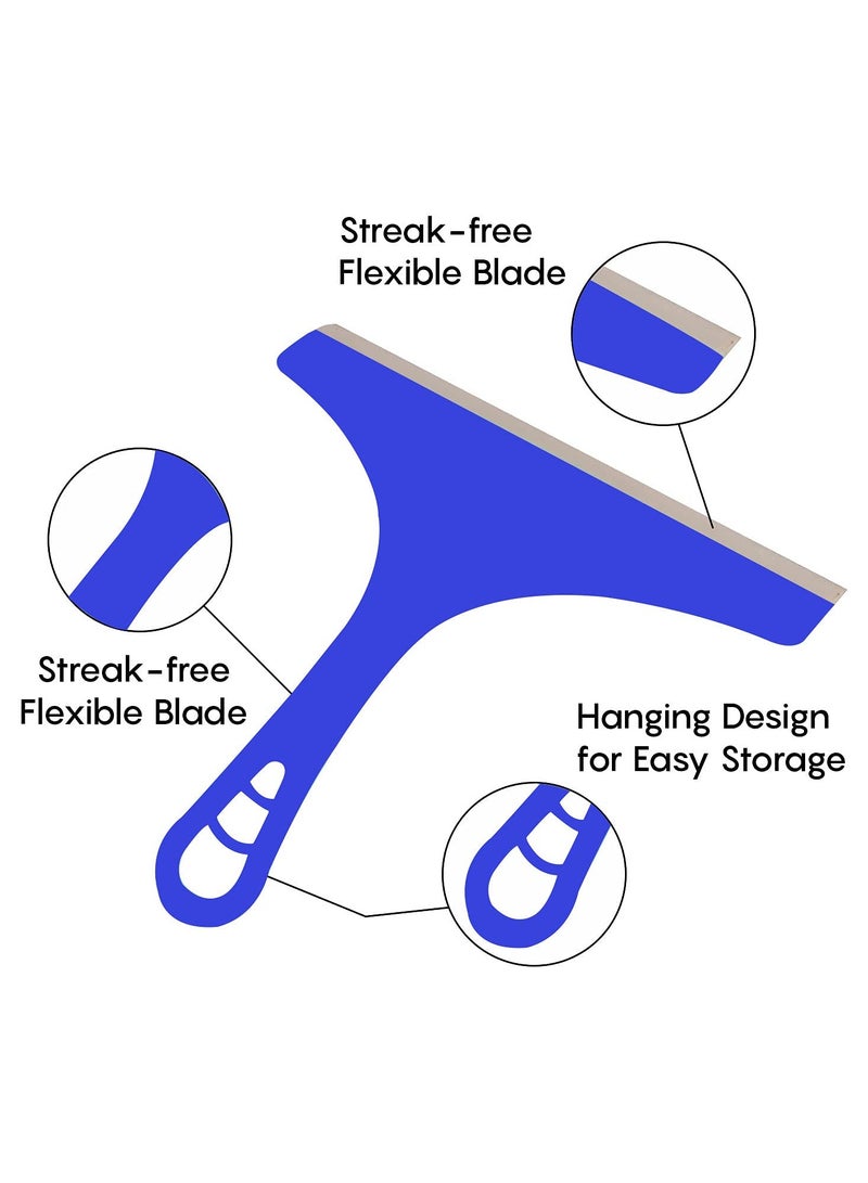 زوريني طقم ممسحة زجاج مطبخ ممسحة زجاج 3 ممسحة زجاج متعدد الأغراض زجاج السيارة الزجاج الأمامي مرآة الحمام منظف طاولة الحمام ألوان عشوائية - Image 3