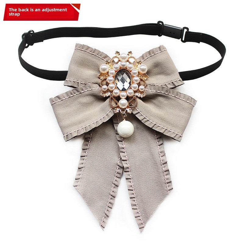 إسكدنيا Versatile JK Uniform Collar Floral Bow Tie 14-Pearl drill dust (the back is the adjustment belt)