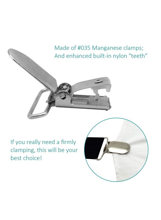 RayTour - 20 Pieces Men Suspender Clips Heavy Duty Bed Sheet Fasteners Clips Sheet Straps Holder Fasteners Clips - Image 1