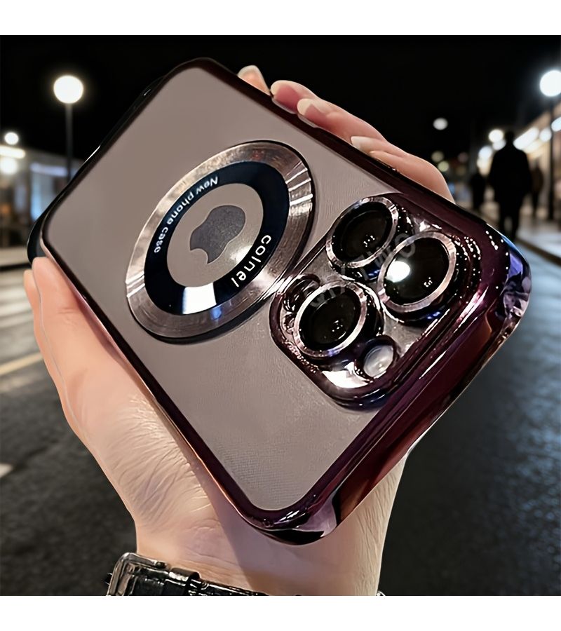 علبة شحن لاسلكي نافذة مغناطيسية باللون الأخضر الداكن لهاتف iPhone 14 - Image 2
