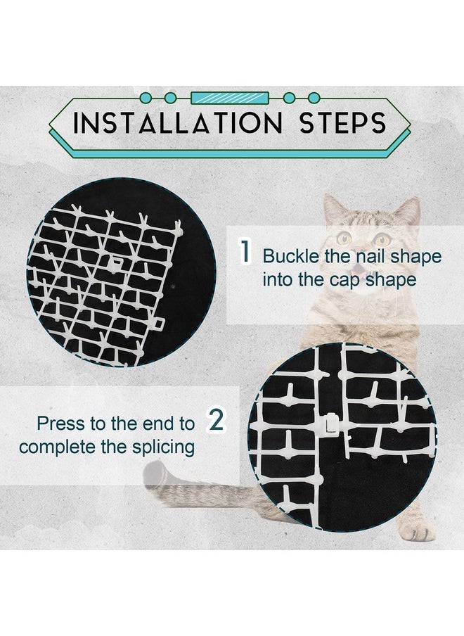 Zopeal 79 X 12 Inch/ 1 Roll Cat Spikes Keep Dog Off Couch Cat Deterrent Mat Strips Cats Dogs Spiked Mat Fence Outdoor Indoor Keep Pet Off Couch Furniture Garden  - Image 2