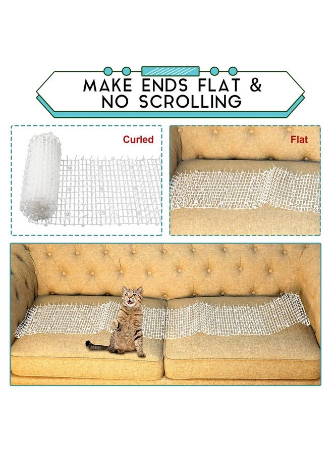 Zopeal 79 X 12 Inch/ 1 Roll Cat Spikes Keep Dog Off Couch Cat Deterrent Mat Strips Cats Dogs Spiked Mat Fence Outdoor Indoor Keep Pet Off Couch Furniture Garden  - Image 5