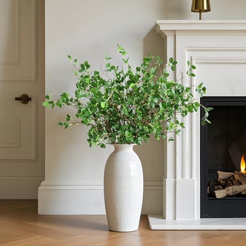 Htmeing Artificial Eucalytus Green Branches Faux Ficus Twig Home Office Shop Decoration (5 pcs) - Image 4